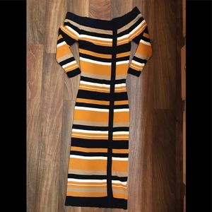 Beautiful Striped Off the Shoulders Sweater Dress!! Never Worn!